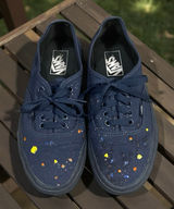 VANS Era Gold Mono Blue Canvas Sneakers Unisex Lace Up Men 7 Women 8.5 Photo 0