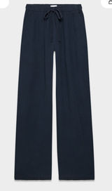 Aritzia Airplush Cotton Navy Wide-Leg Drawstring Sail Pants Photo 0