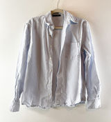 Brandy Melville Stephanie Long Sleeve Striped Button Down Shirt Blue M Photo 0