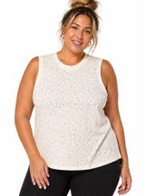 All In Motion Womens XL Tank Top Lot 2 Leopard Print Orange Gray Photo 0