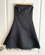 Vtg Gunne Sax Jessica McClintock Strapless Dress 5/6 Polka Dot Y2K Formal Party Photo 0