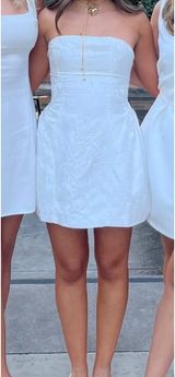 white mini dress with corset back Size XS Photo 0