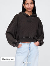 Mini Logo Gap Relaxed Cropped Hoodie XS Photo 0