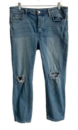 Sam Edelman The Mary Jane Boyfriend Button fly Straight Denim Jeans Womens 30  Photo 0