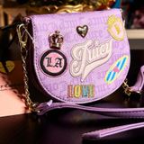 Juicy Couture Purple Mini Crossbody Bag Logo Patch Chain Strap NWT Photo 0