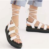 Dr. Martens Nartilla White Leather Lace-Up Gladiator Sandals Women's Size 7 Photo 0