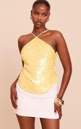 Pretty Little Thing Sequin Top Halter Photo 0