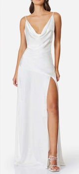 NEW‎ Elliatt Clementine Cowl Neck Maxi Dress In white Sz M Photo 0