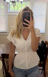 Saks Fifth Avenue white top Photo 0