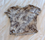 Cropped Camo Tee Gray Size M Photo 0