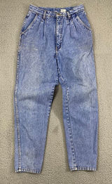 VTG Bill Blass Acid Wash Mom Jeans Women 10 Blue Pleated High Waist 90s Denim Photo 0
