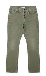 Madewell‎ 9" High Rise Skinny Crop Button Fly Jeans Womens Size 26 Green Denim Photo 0