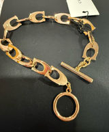 COACH | Rose Gold Plated “C” Link Toggle Bracelet Photo 0