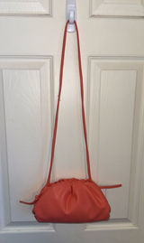 Steve Madden Orange/Coral Ruched Crossbody Bag Photo 0