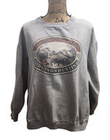 1897 Rustic Lake Lodge Sweatshirt‎ Gray Crewneck Outdoor Graphic Print XXL Photo 0