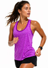 New‎ Balance Tank Top Women Small Purple Space Dye Racerback Athletic Minimalist Photo 0