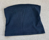 Brandy Melville Tube Top OS Navy Blue Strapless Cotton Coquette Y2K Coastal Chic Photo 0