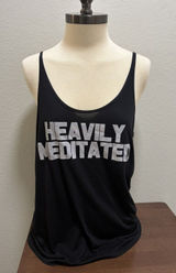 Yoga Rx Black Graphic Tank Top Highly Meditated S/M Grunge Photo 0
