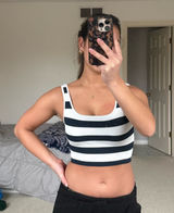 Babaton Aritzia Tank Sculpt Knit Cropped Square Neck Top ribbed Photo 0
