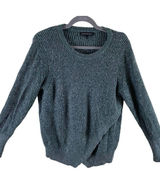 Banana Republic Green Long Sleeve Round Neck Fuzzy Sweater Mohair Blend Size M Photo 0