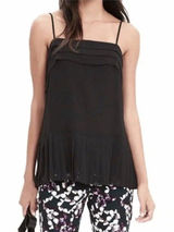 Banana Republic Black Pleated Cami Top XS Flowy Casual Photo 0