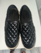 Madden Girl Quilted Black Slip-On Loafers Photo 0