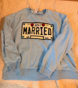Queen of Sparkles Just Married Sweatshirt Photo 0
