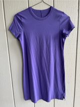 Lululemon Classic Fit Cotton Blend T Shirt Dress in Charged Indigo Purple XS Photo 0