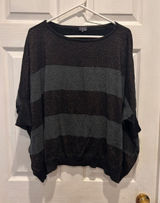 UO Sparkle & Fade Women's Large‎ Striped Glitter Dolman Sleeve Knit Top Photo 0