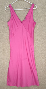 Imperfect pink slip dress vneck midi dress sleeveless slits medium wedding guest Photo 0