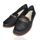 Anne Klein iFlex Nicola Size 9.5M‎ Shoes Black Gold Vegan Comfort Career Loafers Photo 0