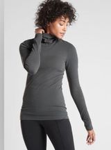 Athleta FLURRY BASE LAYER TURTLENECK Charcoal Grey Small Photo 0