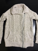 Abercrombie‎ & Fitch Chunky Knit Asymmetrical Zip Moto Cardigan Sweater XS/S Y2K Photo 0