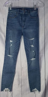 Abercrombie & Fitch Simone High-Rise Distressed Casual Ankle Skinny Jeans Photo 0