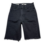 🖤 LEVI’S Mile High‎ Super Skinny Black Denim Cutoff Shorts Sz 26 🖤 Photo 0