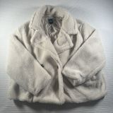 GAP Womens XXL Sherpa Teddy Coat Cream Ivory Fleece Button Jacket Cozy Plush Photo 0