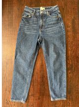 H&M High Rise Mom Jean Medium Wash Blue Jeans Size 6 Photo 0