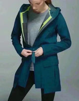 Lululemon $248 Rain or Shine Coat Trench Glyde Convertible Teal Blue Neon‎ Green Photo 0