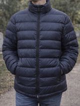 Abercrombie & Fitch Packable Down Puffer Jacket Unisex M Navy Water-Resistant Photo 0