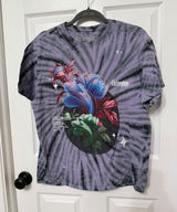 Civil Regime Purple Tie Dye Floral‎ Graphic T-Shirt Streetwear Mens Medium Photo 0