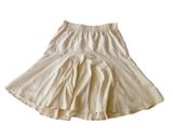 Vintage 80s Creamy white drop waist skirt with elastic waistband 🔥 Photo 0