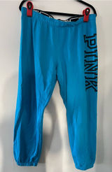 PINK Victoria's Secret Blue Logo Sweatpants Large Joggers Loungewear Photo 0