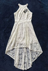 Dressystar Women's White‎ Eyelet Lace Overlay Dress Size M NWT Photo 0