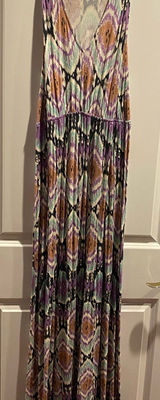 Multicolor Sleeveless Maxi Boho Vibes Dress Sz S Photo 0