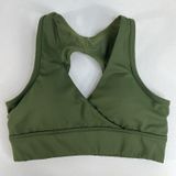 Titan Small Sports‎ Bra Medium Support Open Back Removable Padding Green Stretch Photo 0