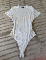 Naked Wardrobe Double Lined White Bodysuit M Photo 0