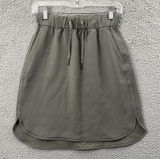 Lululemon On The Fly Skirt Woven Grey Sage Green‎ Travel Business Casual Women 4 Photo 0