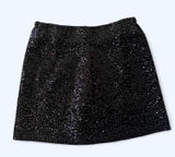 Zara black fairycore party going out clubwear sequin mini skirt size small Photo 0