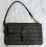 COACH y2k Soho Black Signature Canvas Wristlet Photo 0