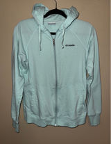 Columbia Womens Mint Green Full Zip Hoodie Activewear M Hiking Lightweight Photo 0